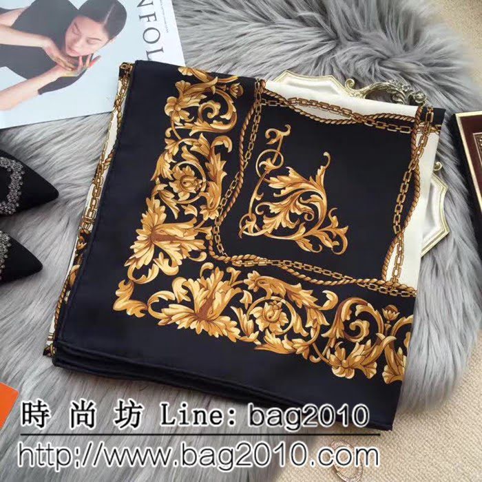 HERMES愛馬仕2018專櫃新品斜紋真絲大方巾 LLWJ7209